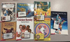 Large Lot Children’s Cassette Tapes & Books Scholastic Troll Home School Teacher