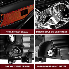 Headlight Assembly Pair for 2008-2012 Honda Accord 2-Door Coupe [ Factory Haloge