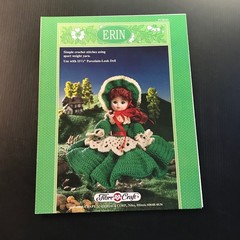 ERIN Crochet Pattern Fibre-Craft 1991 Doll Clothes FCM241