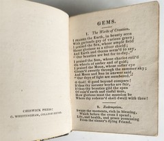 1840s MINIATURE BOOK GEMS of SACRED POETRY in ENGLISH antique