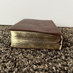 Brown Leather LDS Scripture Set – Holy Bible Book Of Mormon D&C Tabbed 5.25×7.5”