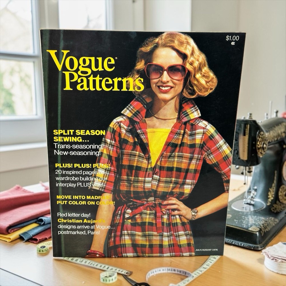 Vogue Patterns Magazine Vintage July/August 1976 Great Collectible Condition