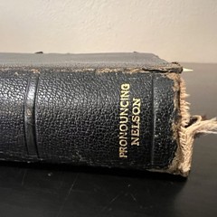 Antique 1929 Holy Bible Teachers Edition Leather Bound Pronouncing Nelson