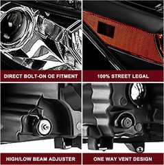 Headlight Assembly W/Bulbs for 2008-2012 Honda Accord 2-Door Coupe [ Factory Hal