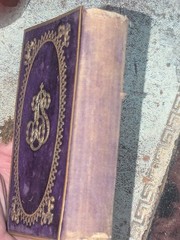 1868 PRAYER BOOK w/ Miniature Portrait & VELVET BINDING in German ANTIQUE