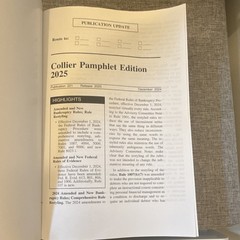 LexisNexis Collier Pamphlet Edition Bankruptcy Code 2025 Part 1 Thumb Index