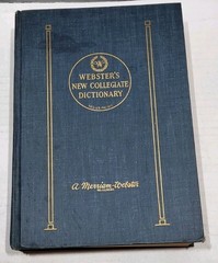 Vintage 1961 Merriam-Webster New Collegiate Dictionary Thin Paper Edition Blue