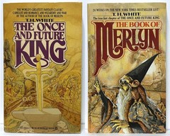 T.H. White ONCE & FUTURE KING, BOOK OF MERLYN lot of 2 mm paperback
