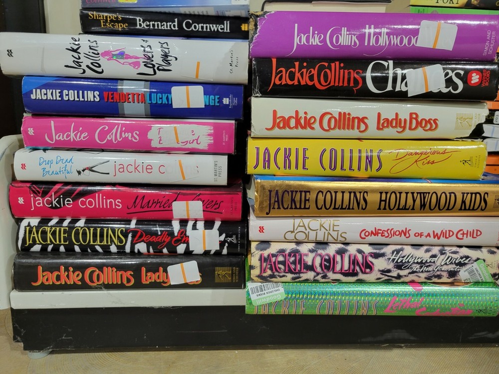 Lot of 10 Hardcover Books by Jackie Collins – Random Mix