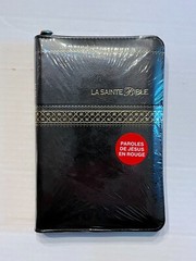 French Bible, La Sainte Bible – Segond 1910 Black Im Leather Zipper Red Letter