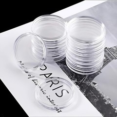 50PCS*40mm Coin Capsules Round Plastic Coin Holder White gaskets with Case Box🔥