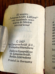 RARE! Vintage 1957 Mini Dictionary Tiny German Spanish – 640 pages