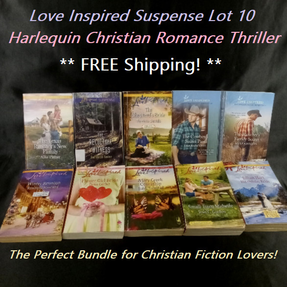 Love Inspired Suspense Lot 10 Harlequin Christian Romance Thriller Paperbacks