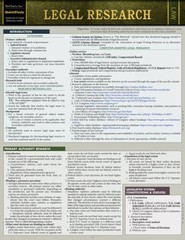 Legal Research: a QuickStudy Laminated Law Reference – Wall Chart – VERY GOOD
