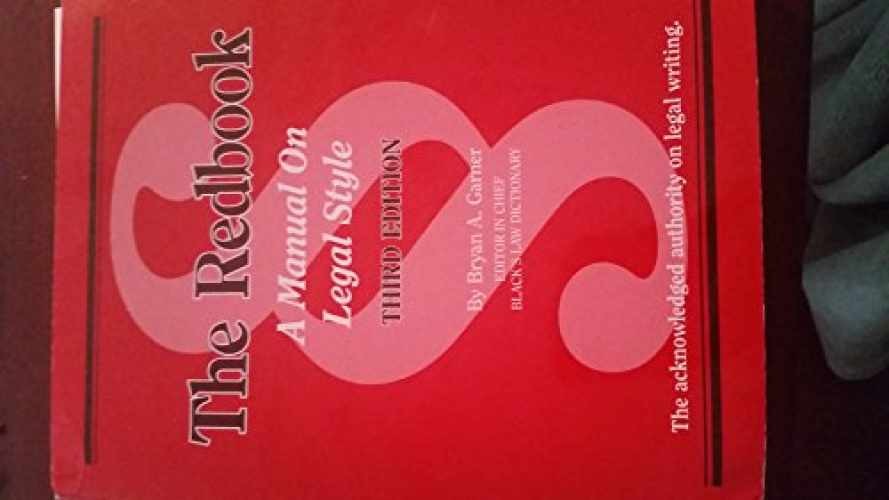 The Redbook: A Manual on Legal – Paperback, by Garner Bryan A. – Acceptable