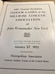 4 Wanamaker Millrose Athletic Games Madison Square Garden Programs 1951-1960