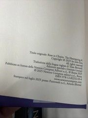 Rose in Chains by author Julie Soto. Come una rosa senza spine -Signed