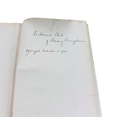 vtg 1903 Ledger book of Harvard college Club of Reading PA 1/4 full