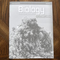Abeka Biology Student Quizzes &Tests & Teacher Keys Volumes 1 & 2 Current Lot 4