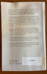 COMPUTERS FOR PEOPLE Book NOT FOR RESALE EDITION Atari 400 Atari 800 1200 810