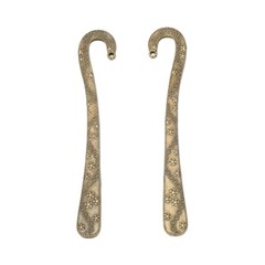 10pcs 120*21*2MM Alloy Charm Floral 2Side Bookmark Pendant