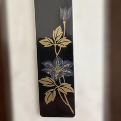 Japanese Style Clematis Book Bookmark 3.9×0.9in Traditional Floral Design