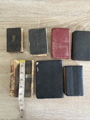 Lot of 7 Antique Vintage Religious Books/Bibles Compact Pocket Size 1800s-1900s