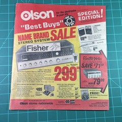 1973 OLSON Catalog Sales Paper ~ 36 Pages Of Vintage HiFi Audio Electronics