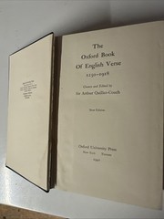 The Oxford Book of English Verse 1250-1918 (1940 New Edition) And Sleeve