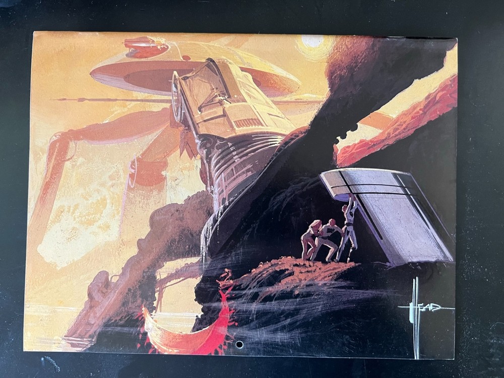1989 SYD MEAD of BLADE RUNNER Artist CALENDAR Rare Astrofuturist OBLAGON
