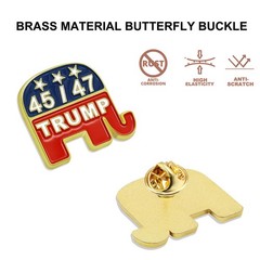 10 Pcs Republican elephant GOP Lapel pins Bluk 45 47 25 mm x 22 mm, 10-Pack