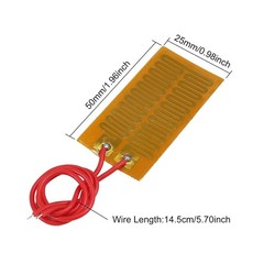 Durable 12V Polyimide Heater Film 25mm x 50mm – 6pcs Lightweight Heating Element