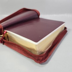 St Joseph Personal Size NAB New American Bible Revised Burgundy Full Zip Cover