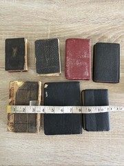Lot of 7 Antique Vintage Religious Books/Bibles Compact Pocket Size 1800s-1900s