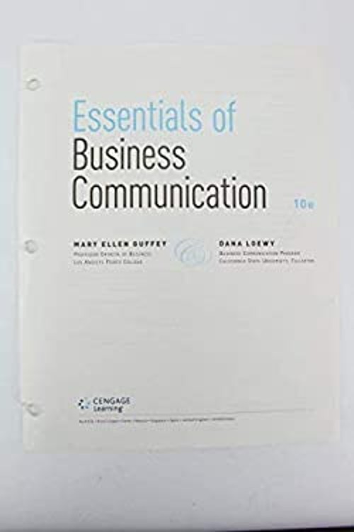 Essentials of Business Communication Paperback Dana, Guffey, Mary