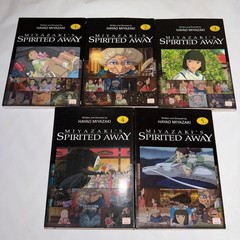 Hayao Miyazaki Spirited Away Manga 1-5 English Version Studio Ghibli From Japan