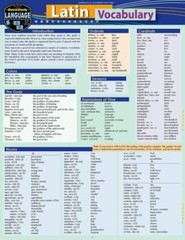 Latin Vocab QuickStudy Laminated Reference Guide by Liliane Arnet,Rachel Jacobs