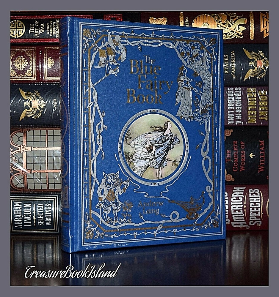 Blue Fairy Book by Andrew Lang Beauty Aladdin New Sealed Deluxe Leather Bound