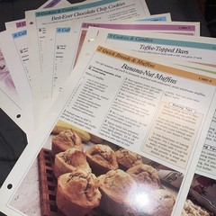 Lot of 15 1992 Great American Home Baking Recipe Pages 3-Hole Cards