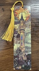 Paper Bookmark with Tassel 1.6 X 5.9 in. Stained Glass Tarot Card | The Tower