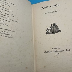 The Works Of George Moore. The Lake. Heinemann Ebury Edition 1936