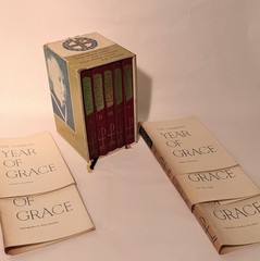 PIUS PARSCH c1950s The Church’s Year Of Grace 5 Volume Set w/Slipcover & DJs