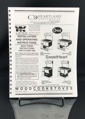 Heartland Oval Sweetheart 1902 1903 2602 2603 Wood Stove Manual Instruction Copy