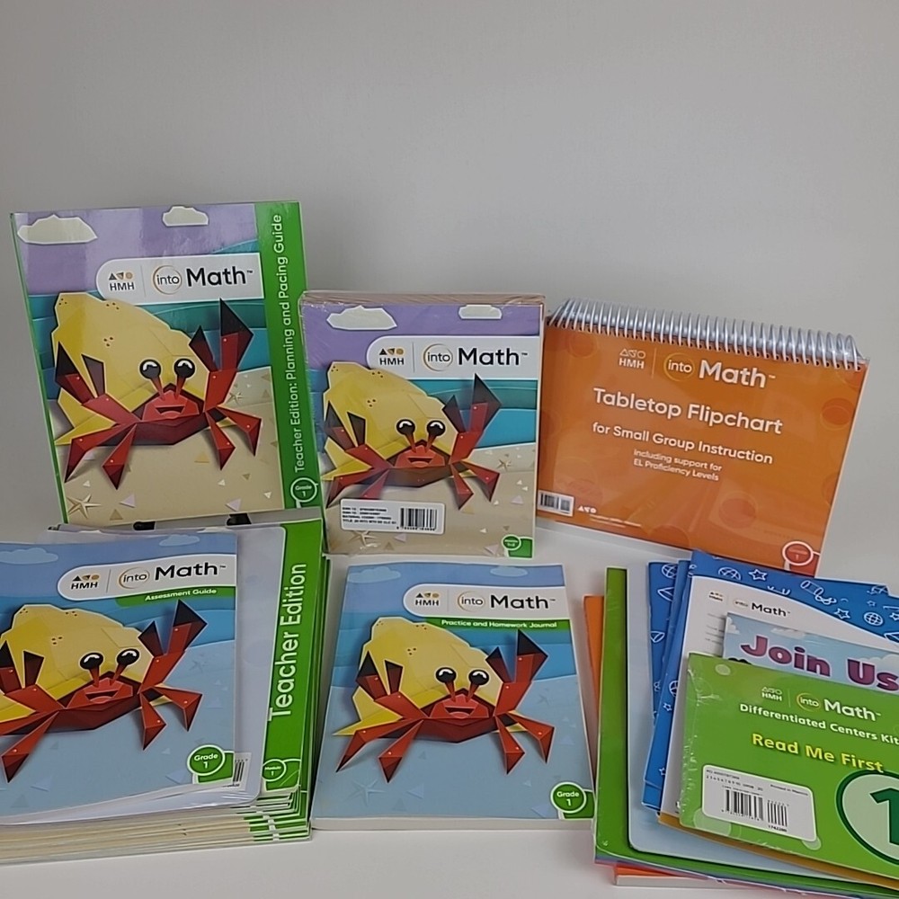 HMH into Math – Grade 1 COMPLETE SET Teacher Edition, Student Workbooks, Extras