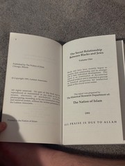 THE SECRET RELATIONSHIP BETWEEN BLACKS AND JEWS Vol.1 Nation Of Islam 2nd print