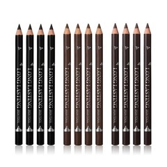 SUMEITANG 3Colors Eyebrow 0.17 Fl Oz (Pack of 12), Black – Brown – Dark