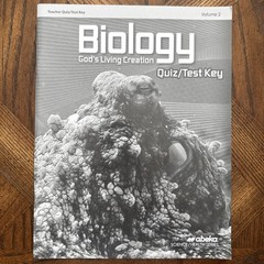 Abeka Biology Student Quizzes &Tests & Teacher Keys Volumes 1 & 2 Current Lot 4