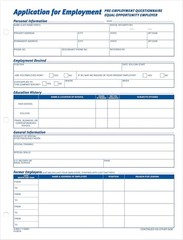 Efficient Employment Application Forms, 8.5 x 11 Inches, Legal Compliant, 2-Pack