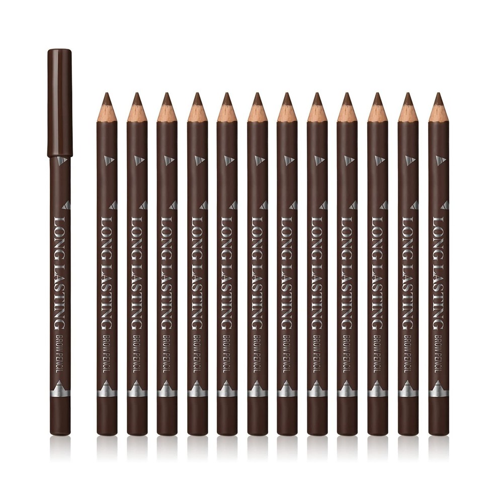 SUMEITANG 12 Pcs Brown Eyebrow Pencil Eyeliner 0.17 Fl Oz (Pack of 12),