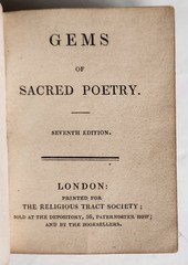 1840s MINIATURE BOOK GEMS of SACRED POETRY in ENGLISH antique